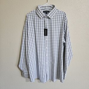 Mizzen Main White And Blue Checkered Shirt